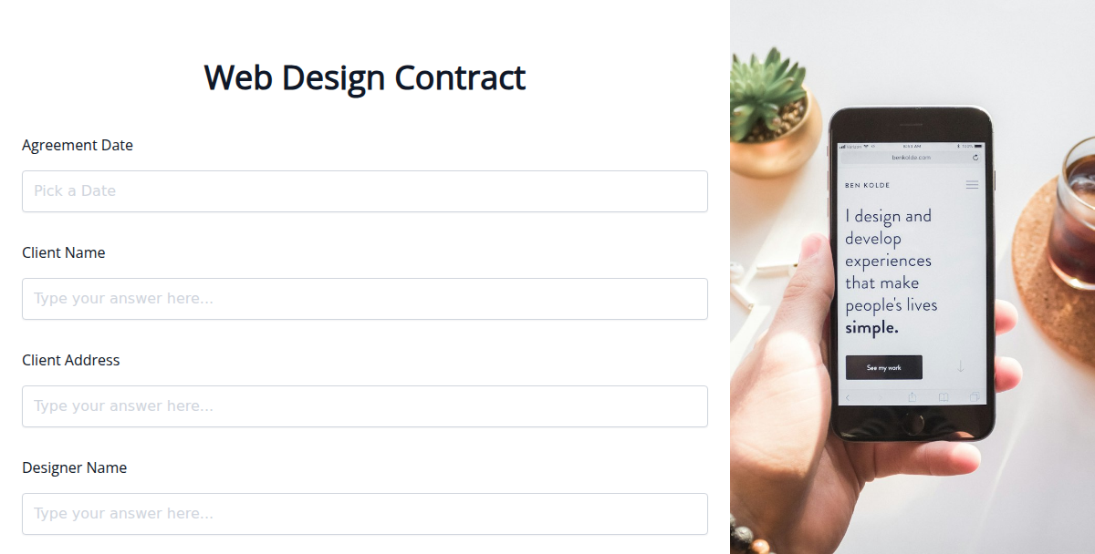 Web Design Contract