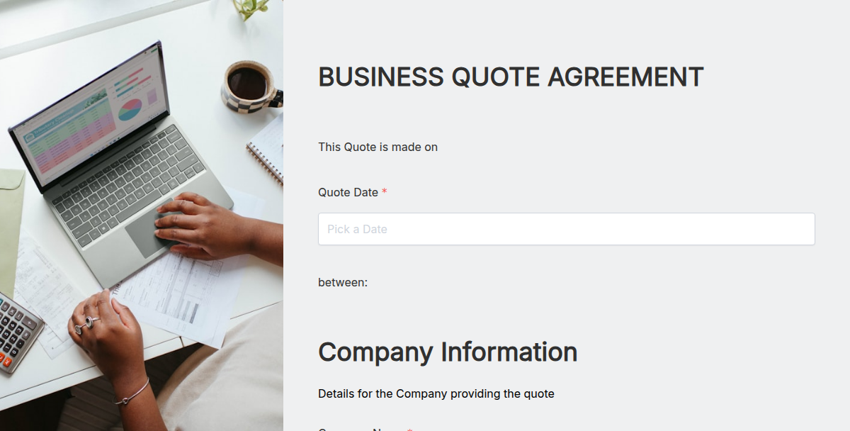 Business Quote Agreement