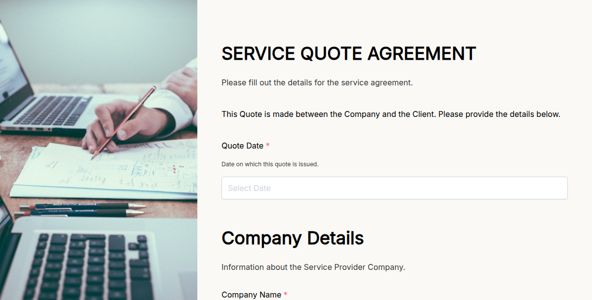 Service Quote Agreement