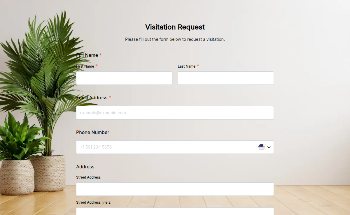 Visitation Request Form